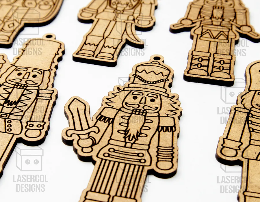 Christmas Nutcrackers Ornaments (6 Styles) - Laser Cut Files product image (9)