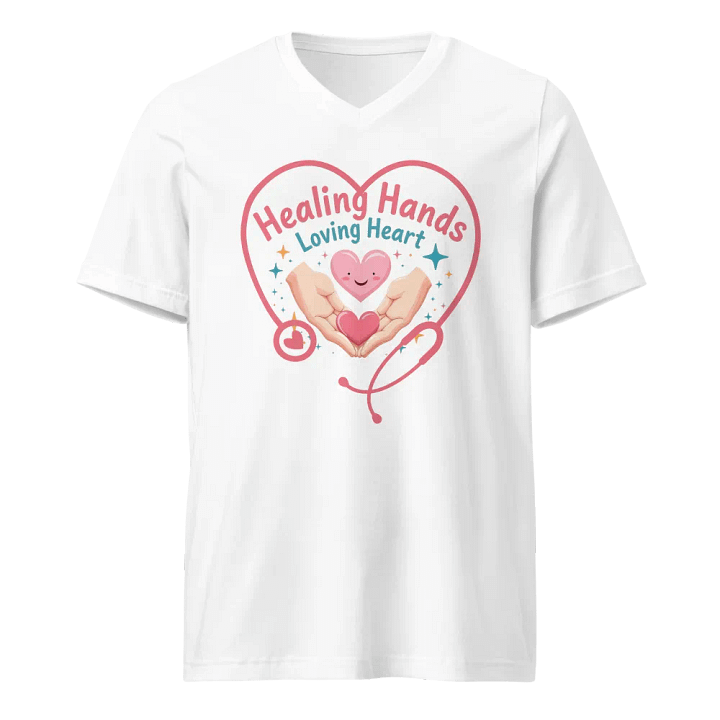 Healing Hands & Loving Heart V-Neck Tee product image (5)