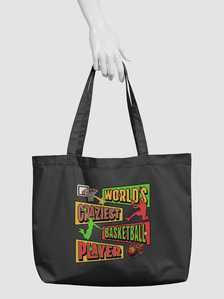 Worlds Craziest Basketball Player Flaming Silhouette Tote Bag product image (6)
