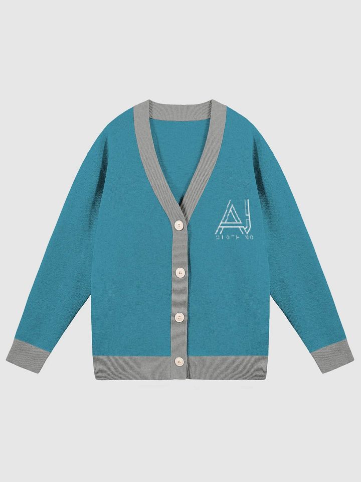 Ladies Cardigan Cyan and Grey product image (1)
