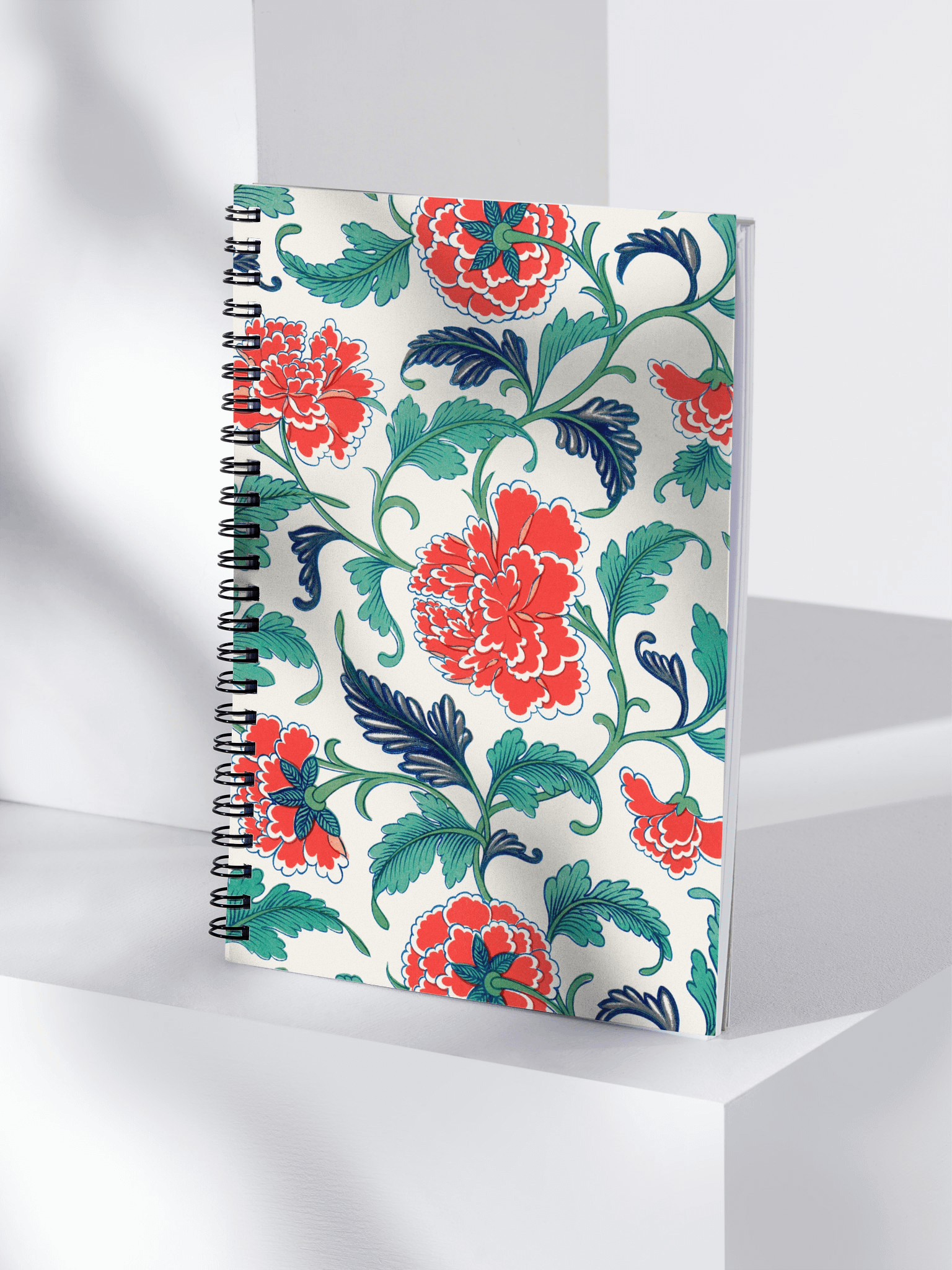 Red Floral Pattern. Spiral Notebook product image (4)
