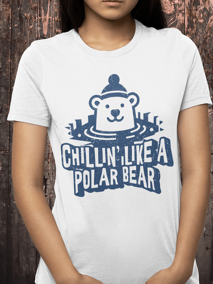 Chillin' Like a Polar Bear - Funny Winter Swimming T-Shirt product image (2)