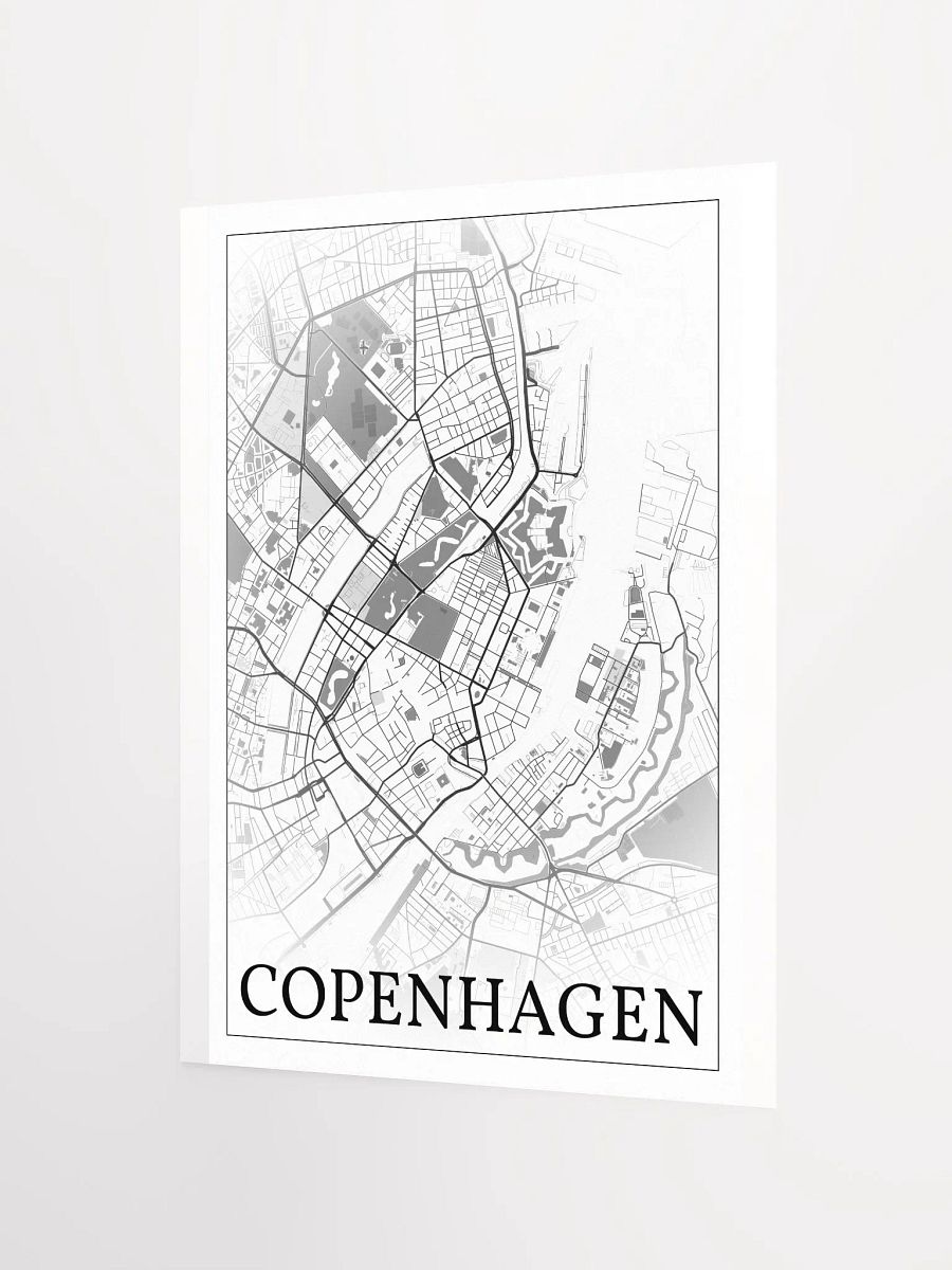 Copenhagen, Denmark, city map print product image (10)