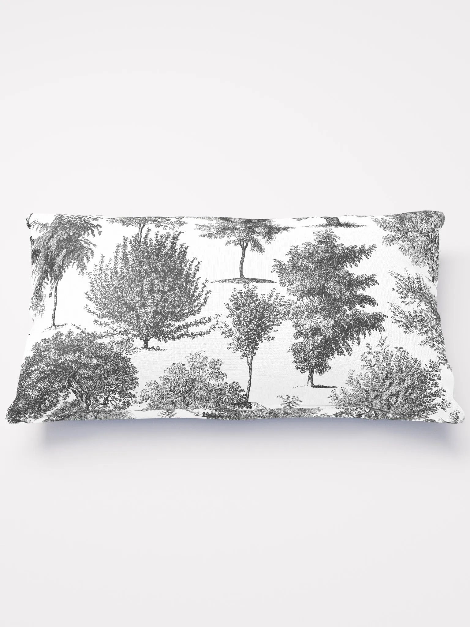 Black Woodland Trees Throw Pillow product image (2)