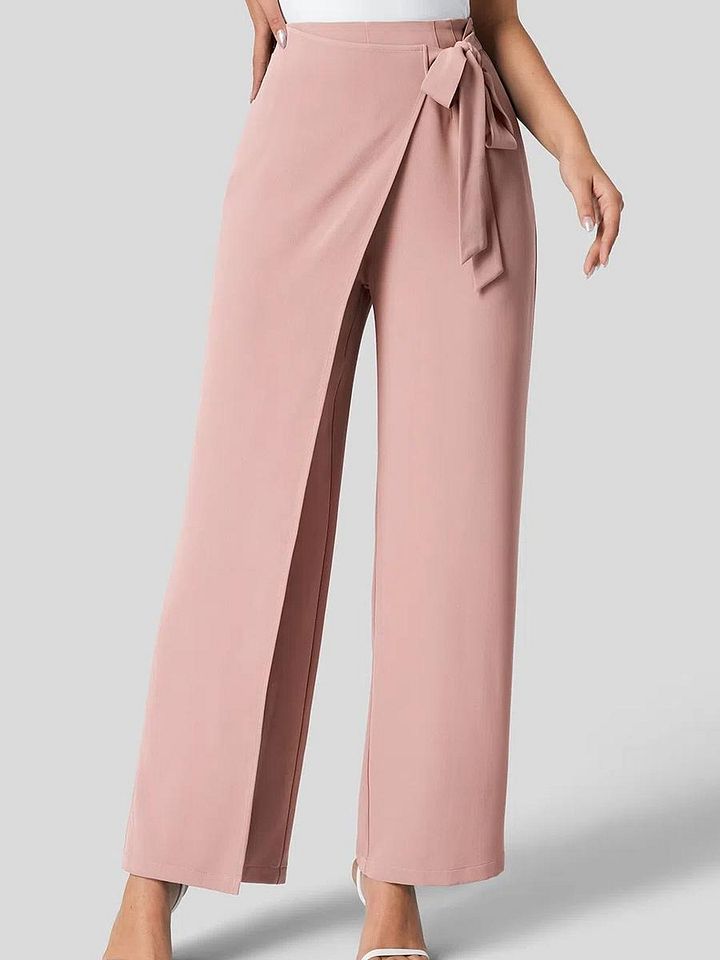 High quality Ol style slight stretch high waist lace-up straight pants new add colors Wholesale product image (1)