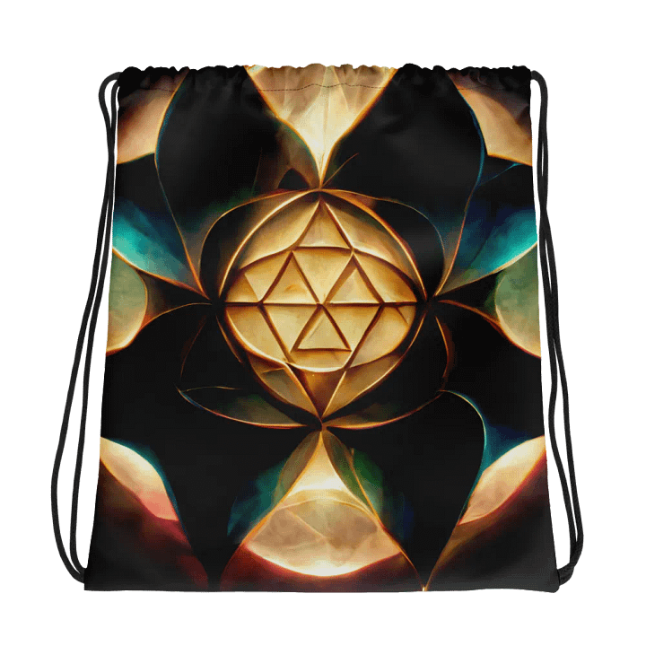 Luminous Floral Geometry Drawstring Bag product image (1)