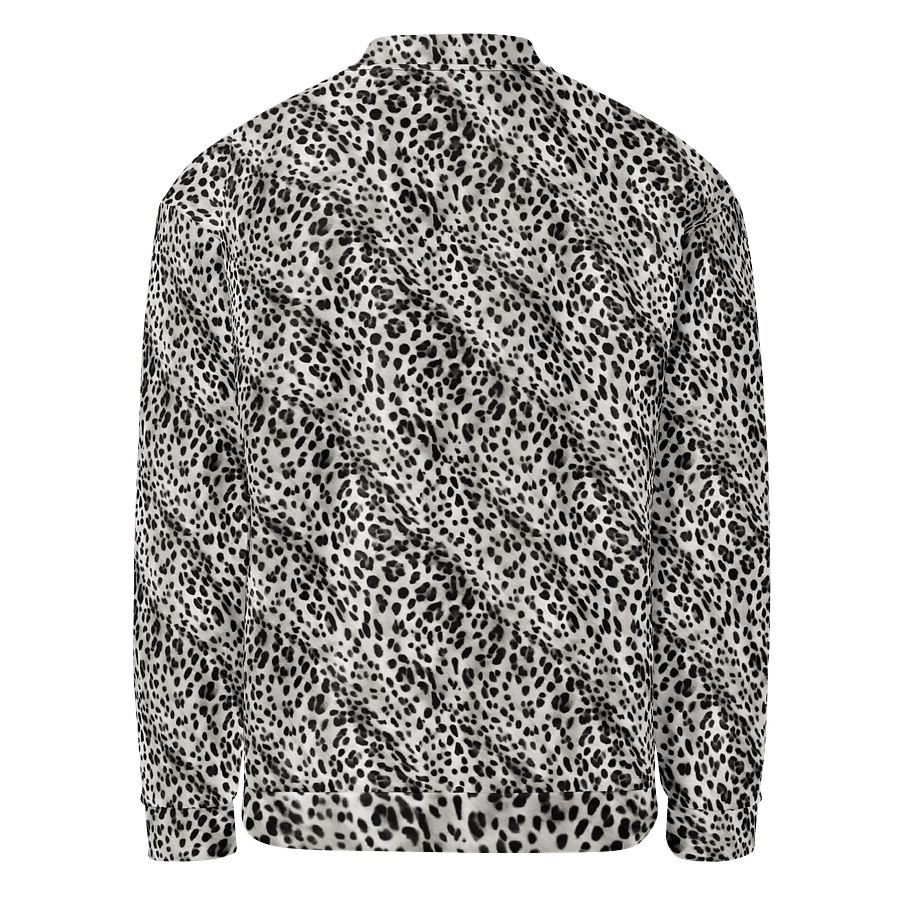 Grey Leopard Bomber Jacket product image (2)