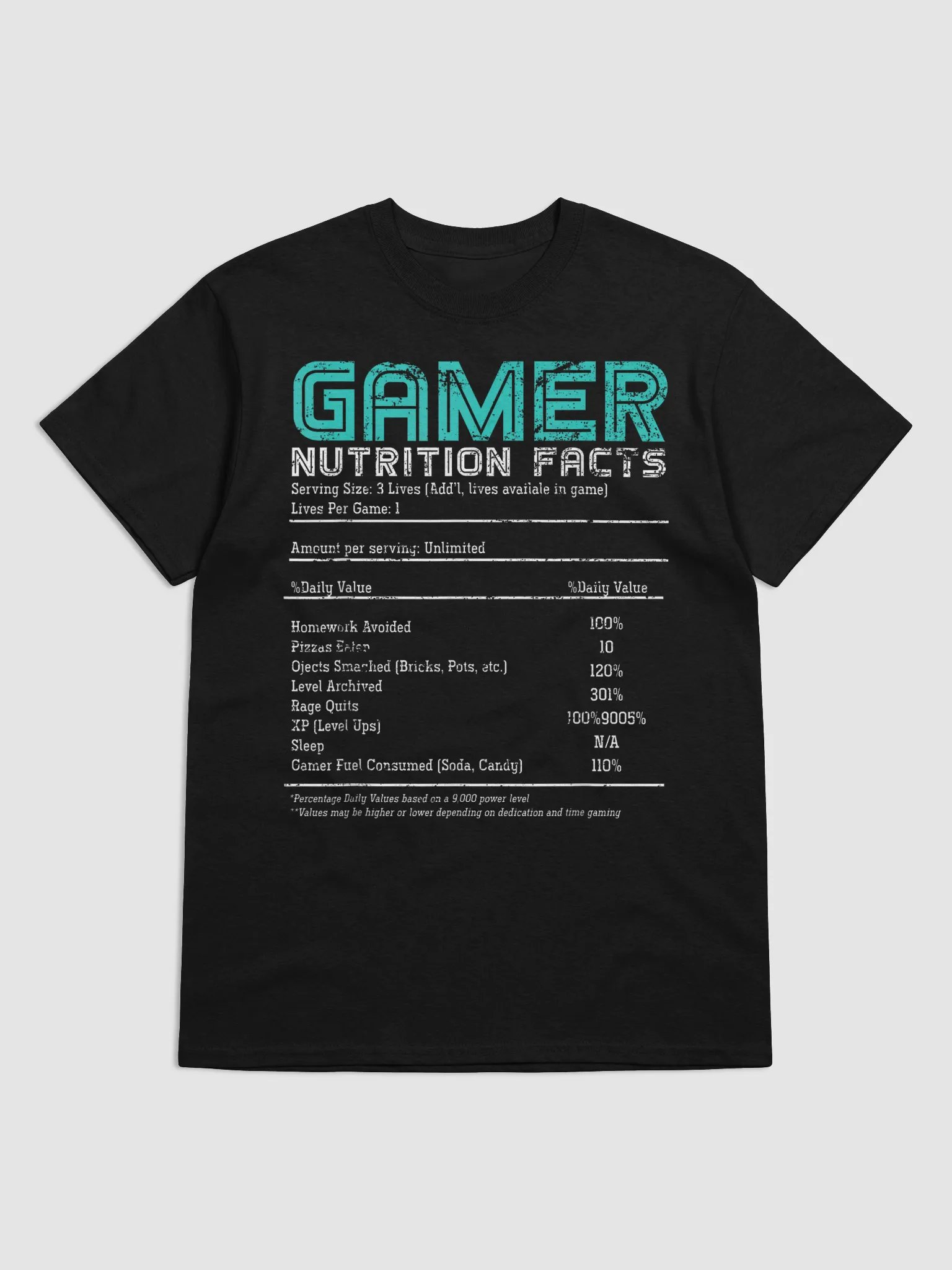 Gamer Nutrition Facts T-Shirt product image (1)