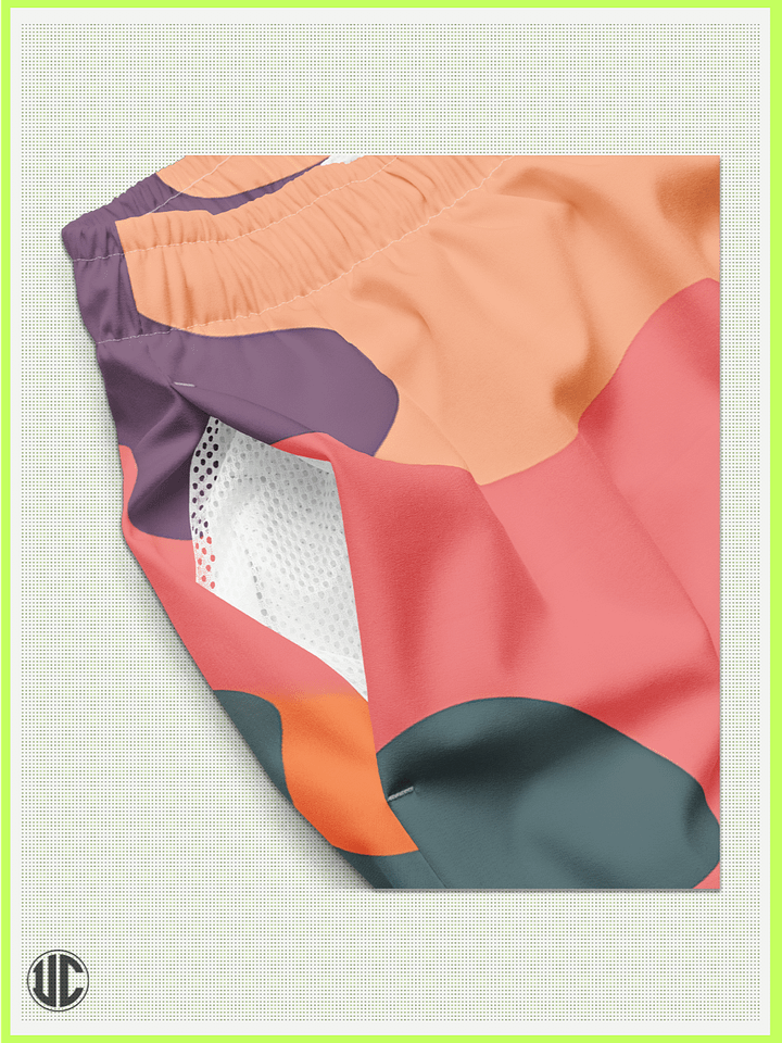 Becky's Coral Camo – Men’s Swim Trunks product image (2)