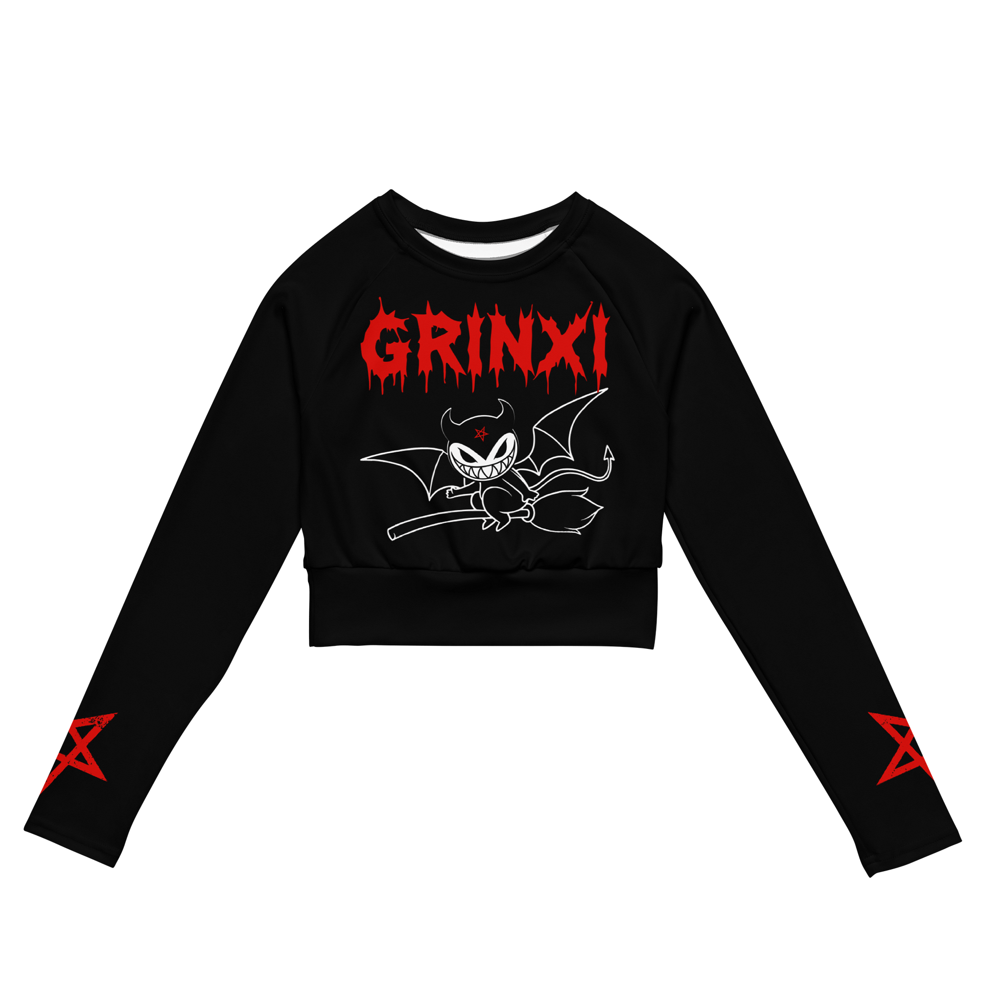 Ghouls Merch Grinxi Long Sleeve Crop Top product image (1)