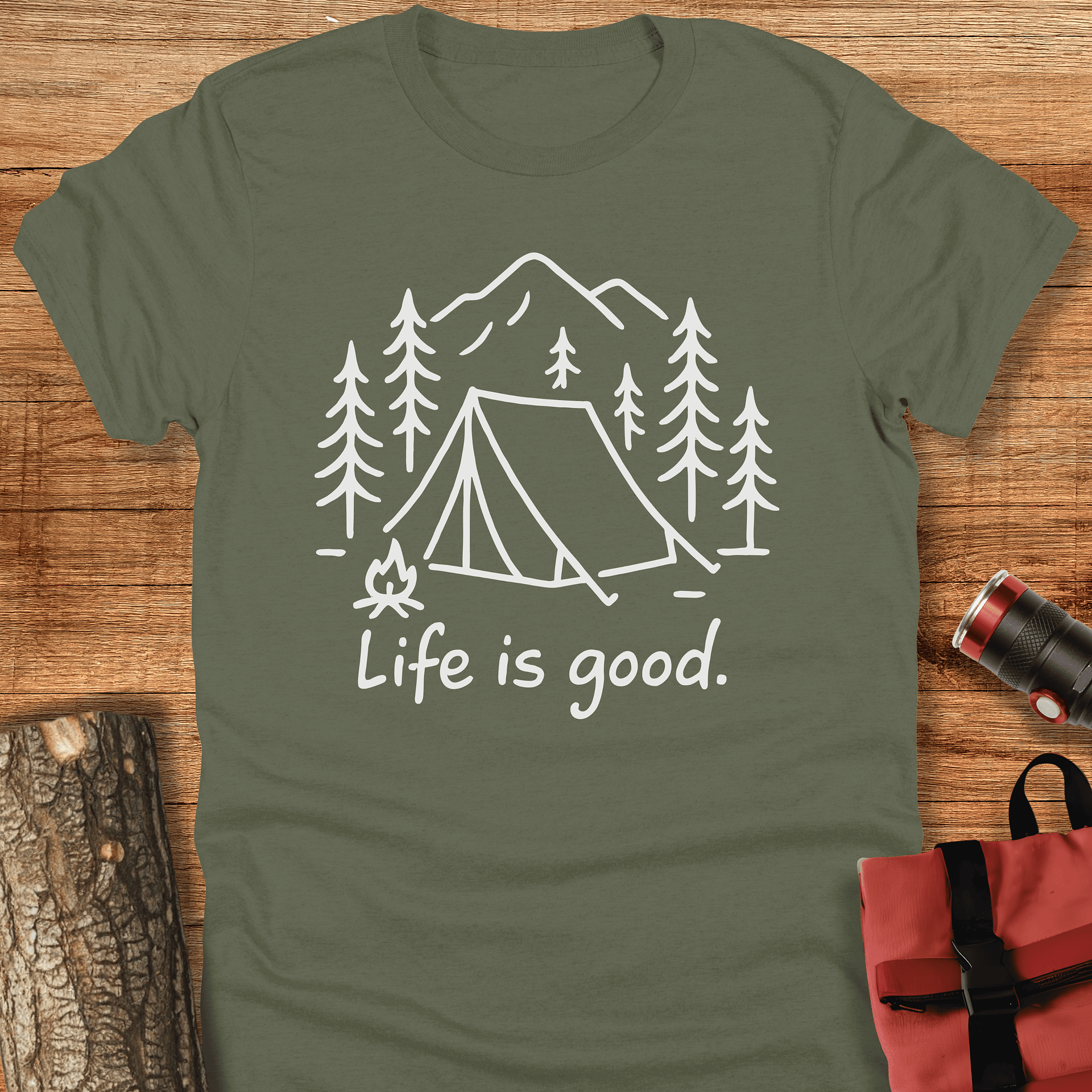 Life is good, Camping t-shirt, Unisex product image (5)