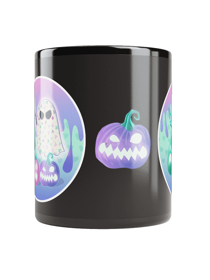 Pastel Little Ghost Pumpkin Carver - Black Ceramic Mug product image (2)
