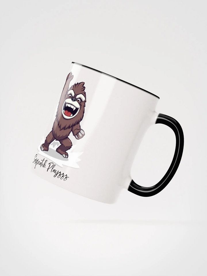 Cartoon Sasquatch Playzzz Black Mug! product image (2)