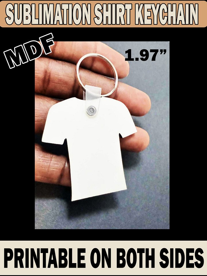 Premium Sublimation MDF Shirt Blank Keychain | Gift-Ready Packaging product image (1)