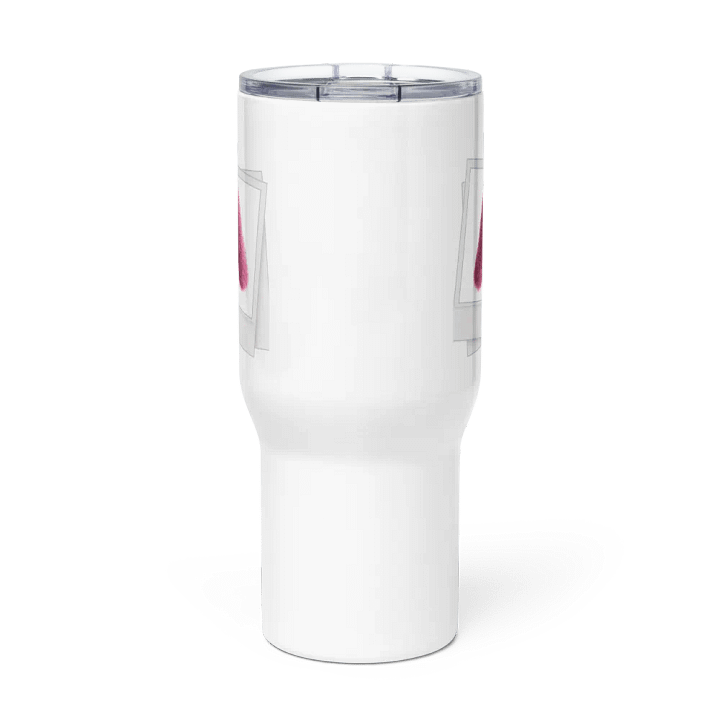 Fluffy Pink Fur Letter A Travel Mug product image (3)