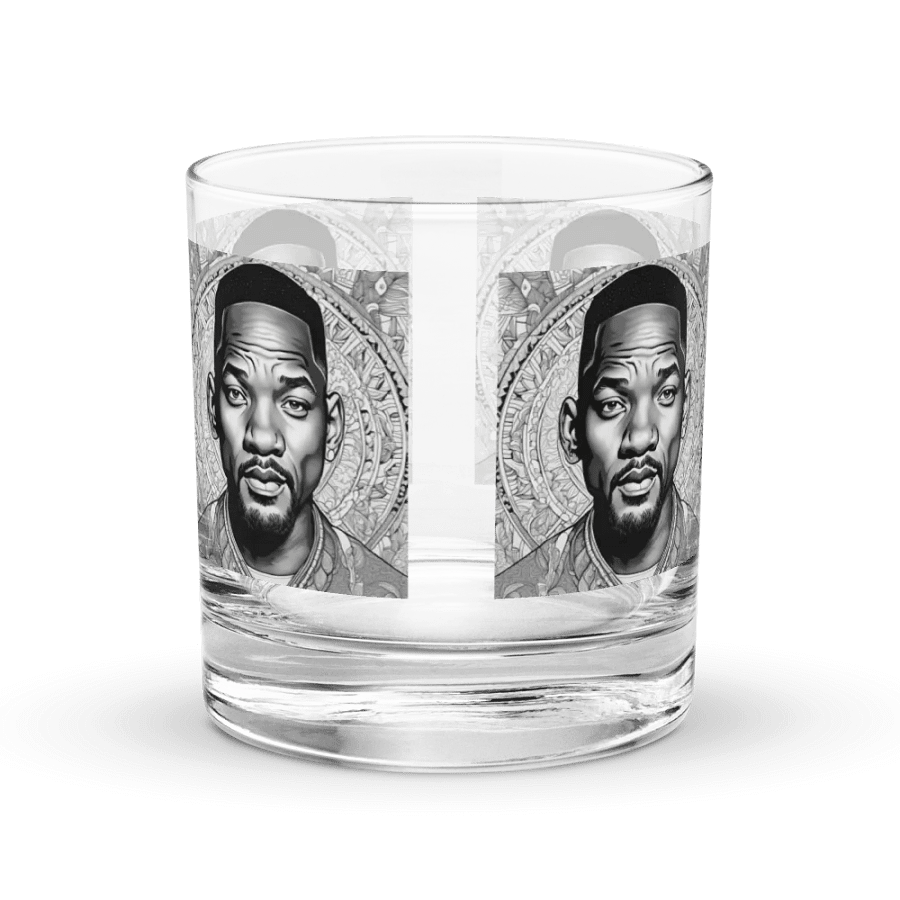 Intricate Line Art Portrait Rocks Glass Set product image (1)