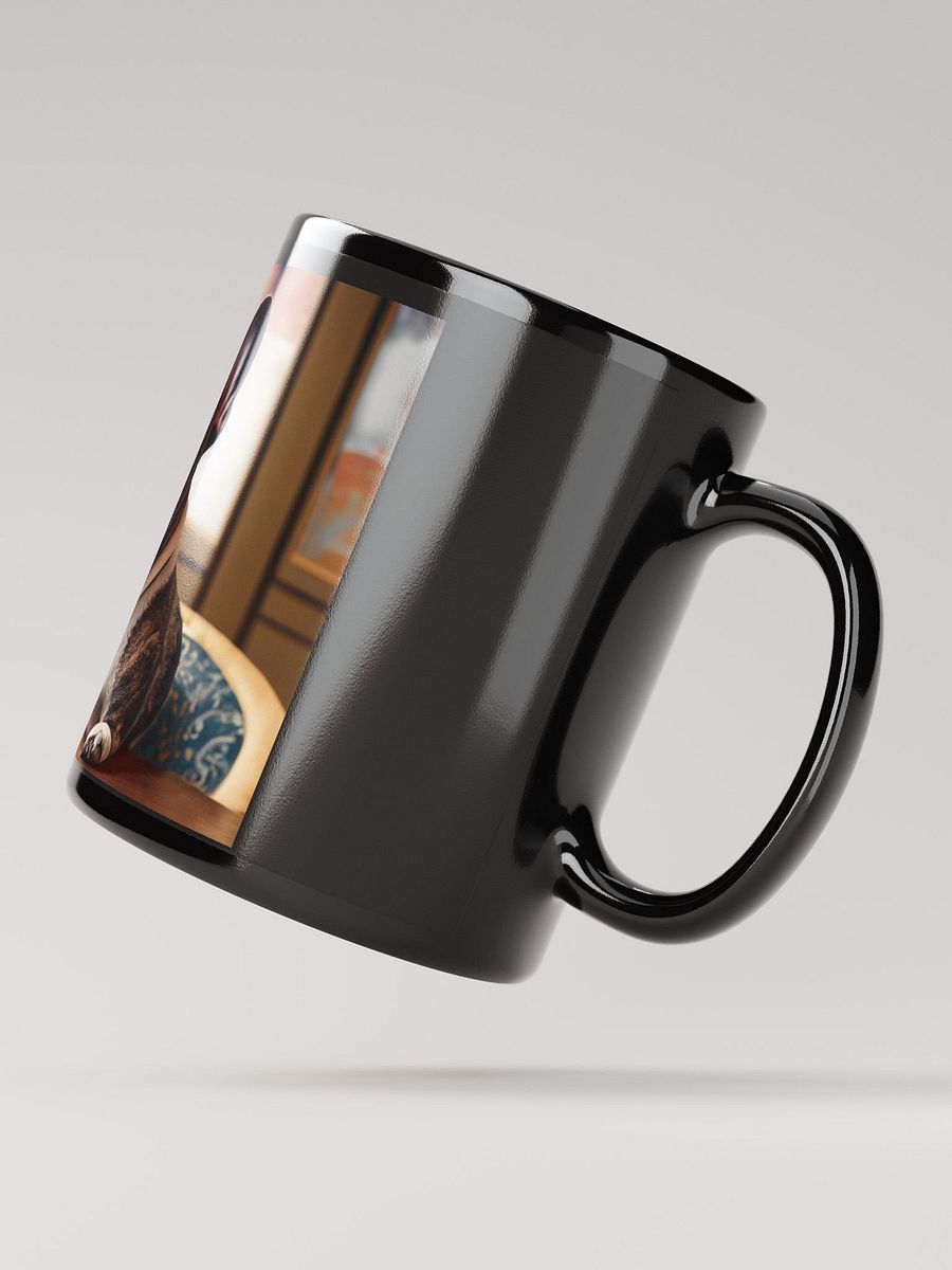 Sophisticated Sip: Black Glossy Mug with French Bulldog for Dog Lovers product image (3)