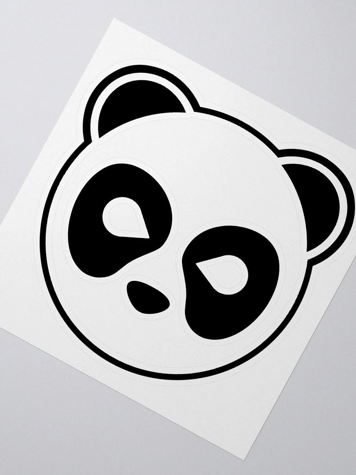 Black Logo Clear Panda Sticker product image (2)