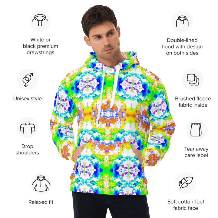 Abstract Vibrant Melting Daisy Flower Unisex Hoodie product image (2)