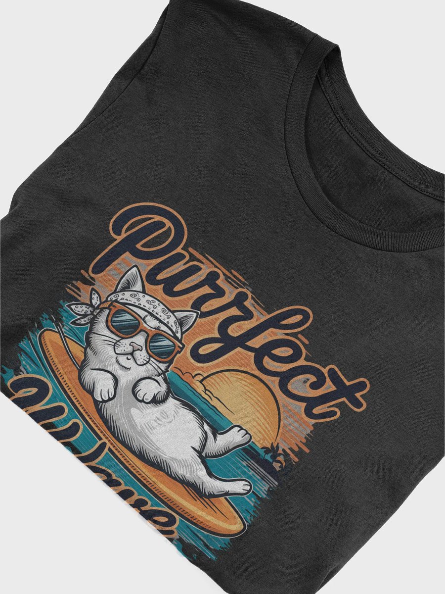 Purrfect Wave Cat Surfing T-Shirt product image (45)