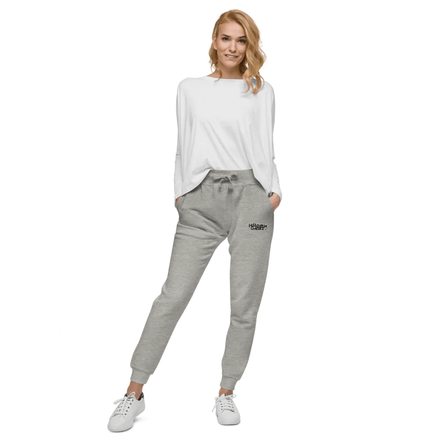 Unisex Fleece Joggers - Embroidered - Black HApex Gear Black Logo product image (7)