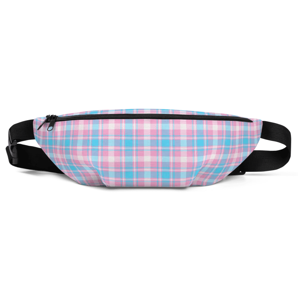 Baby Blue, Pink, and White Plaid Fanny Pack product image (2)