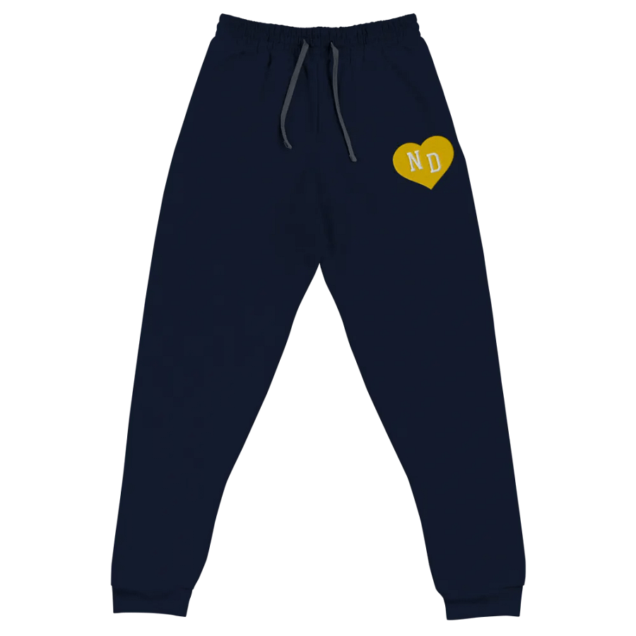 ND Heart Yellow Unisex Embroidered Sweatpants product image (1)