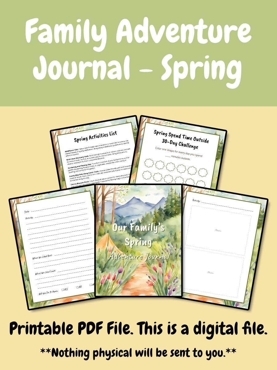 Printable Family Outdoor Adventure Journal - Spring product image (1)