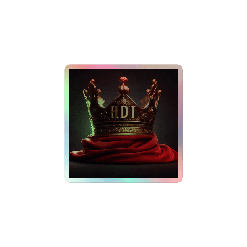 HDI Gold Crown - Holographic Sticker