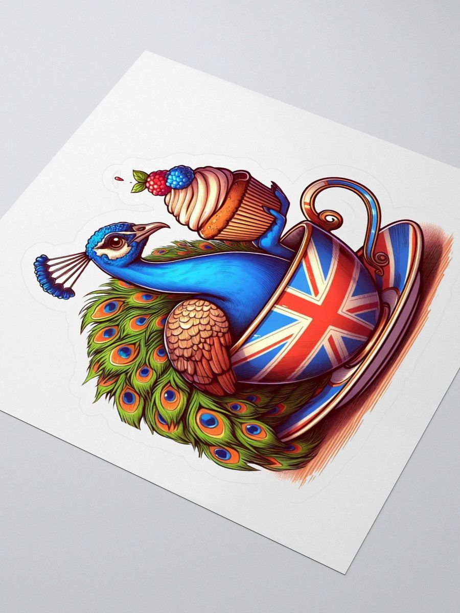 Peacock and his cupcake (Sticker) product image (3)