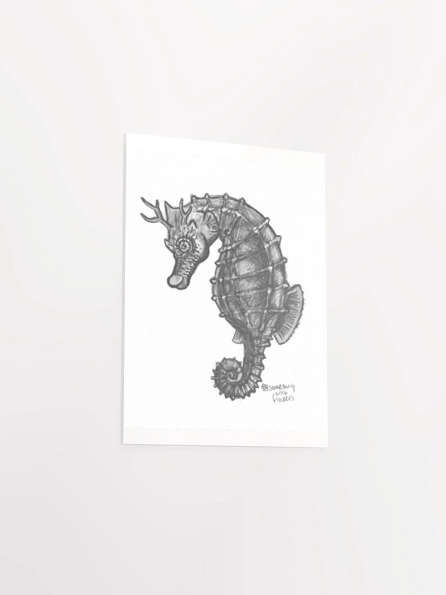 Pencil Sketch Branchy Seahorse - digital art Print (PRINT ONLY) product image (4)