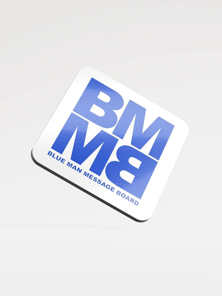 Blue Man Message Board Logo Glass Coaster product image (1)