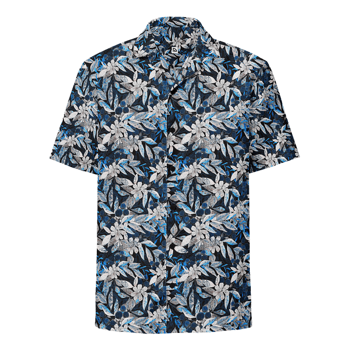 Blue White Garden Hawaiian Shirt product image (1)