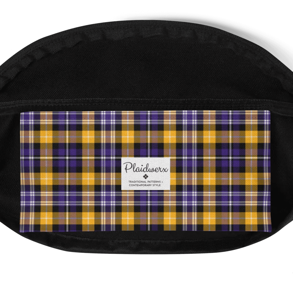 Purple and Yellow Gold Plaid Fanny Pack product image (6)