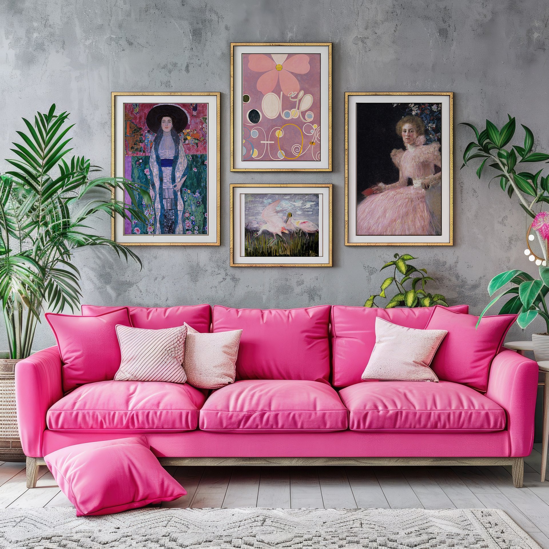 Eclectic Pink Flamingo Gallery Wall Set of 11 DIGITAL Prints product image (4)