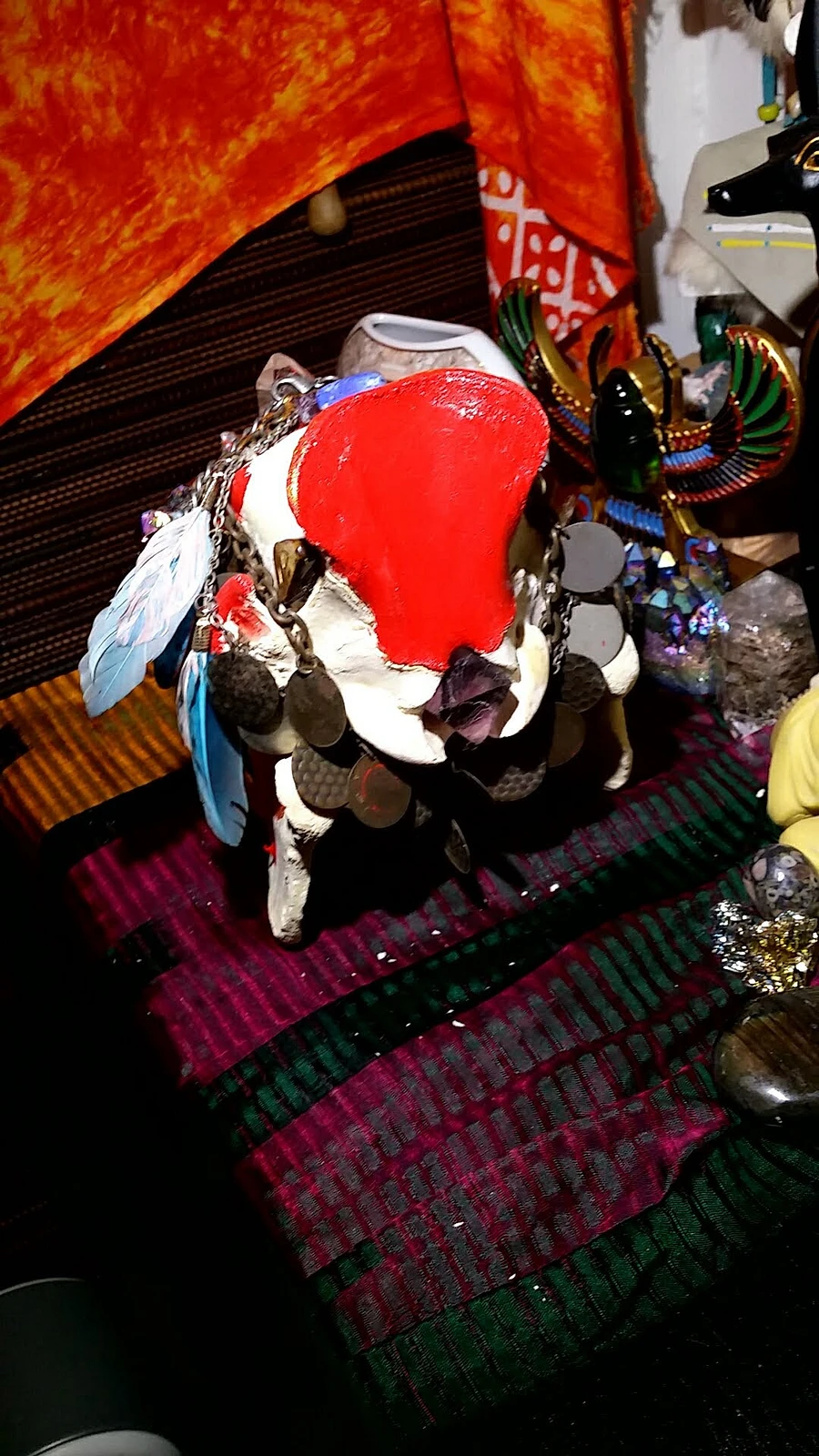 'Galactic Sow' Crystal Warthog Shaman Painted Skull product image (6)