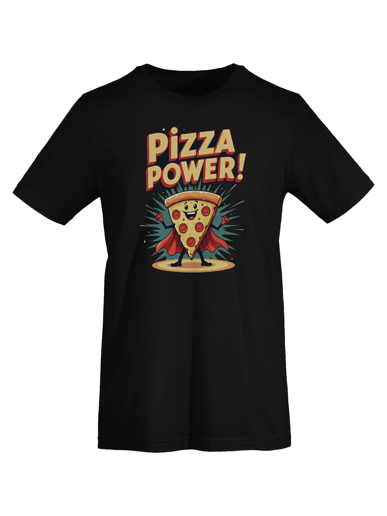 Pizza Power T-Shirt | Funny Superhero Food Tee | Pizza Lover Character Shirt | Comic Style Design product image (7)