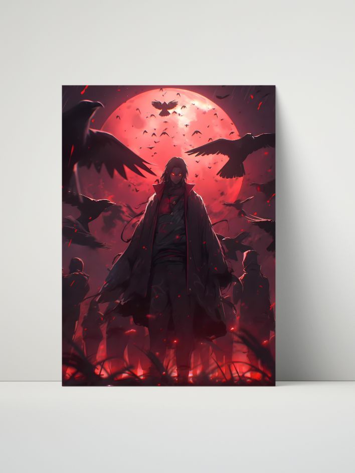 Naruto Itachi Uchiha Moonlit Shadows Metal Print – 8x10 product image (1)