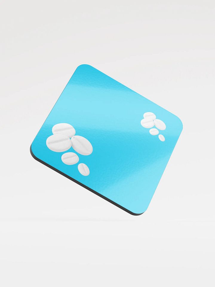 Cyan I Swear They Are Coffee Beans! White Coffee Beans Coaster product image (1)