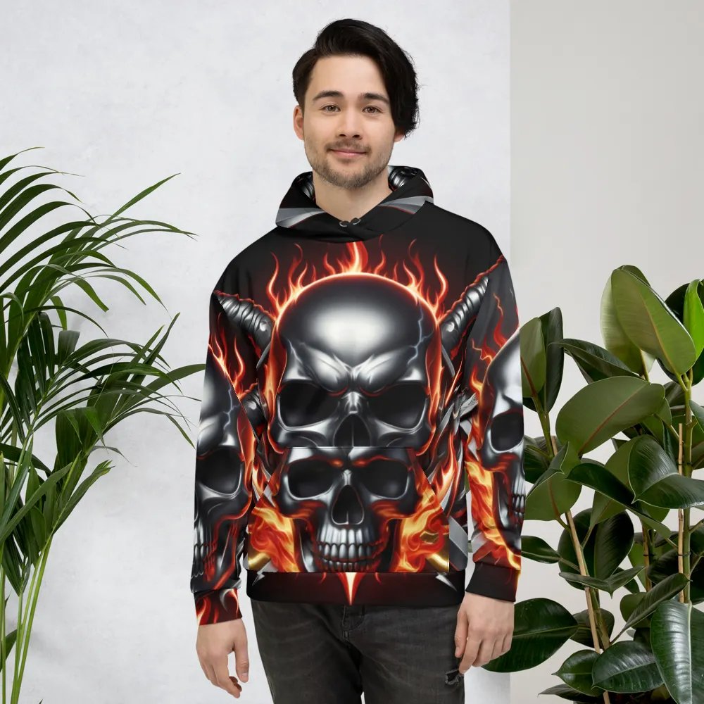 All-Over Printed Clothing - Unisex Skull Hoodie #27 product image (4)