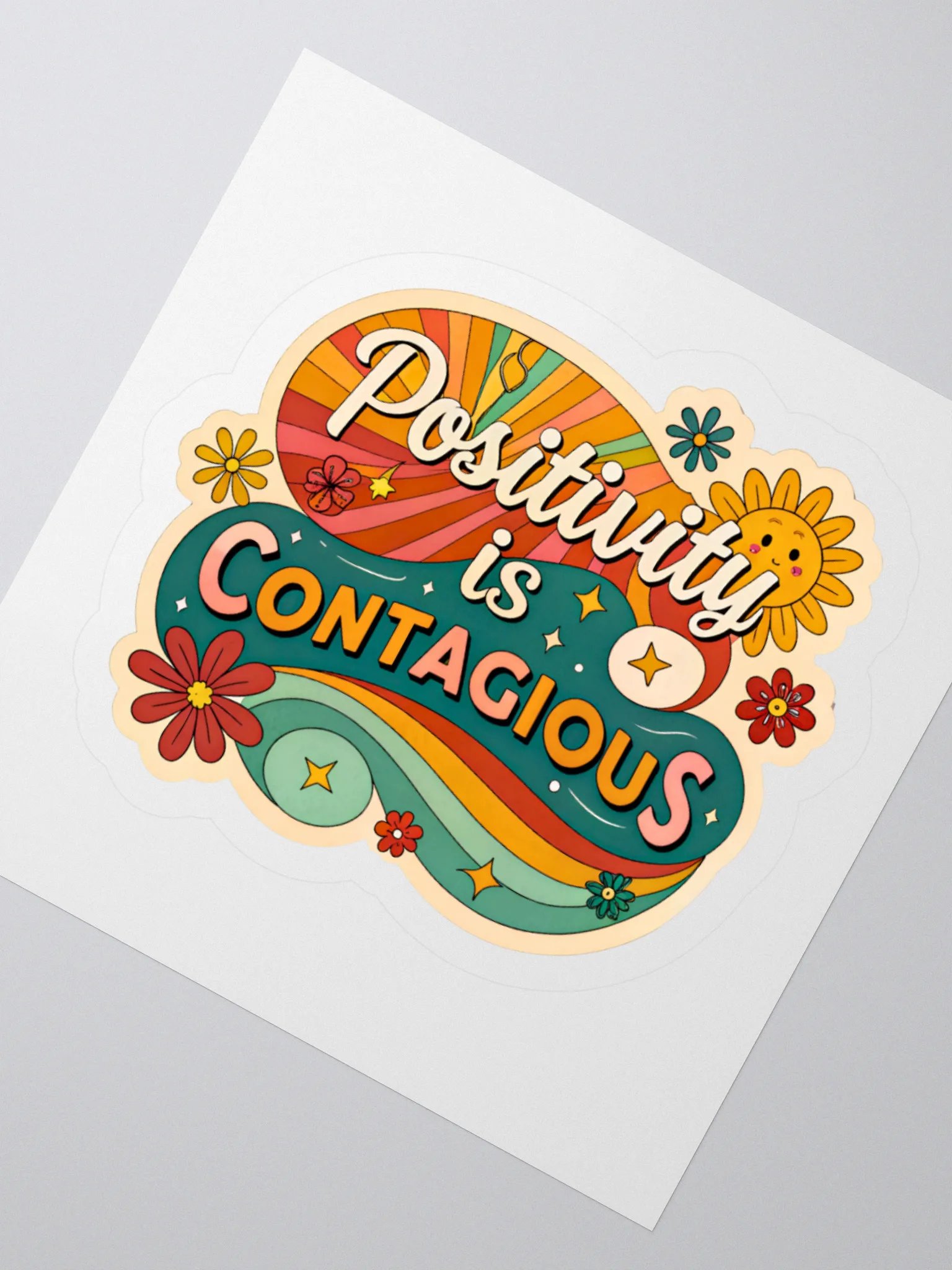 Positivity Burst Kiss Cut Sticker product image (6)