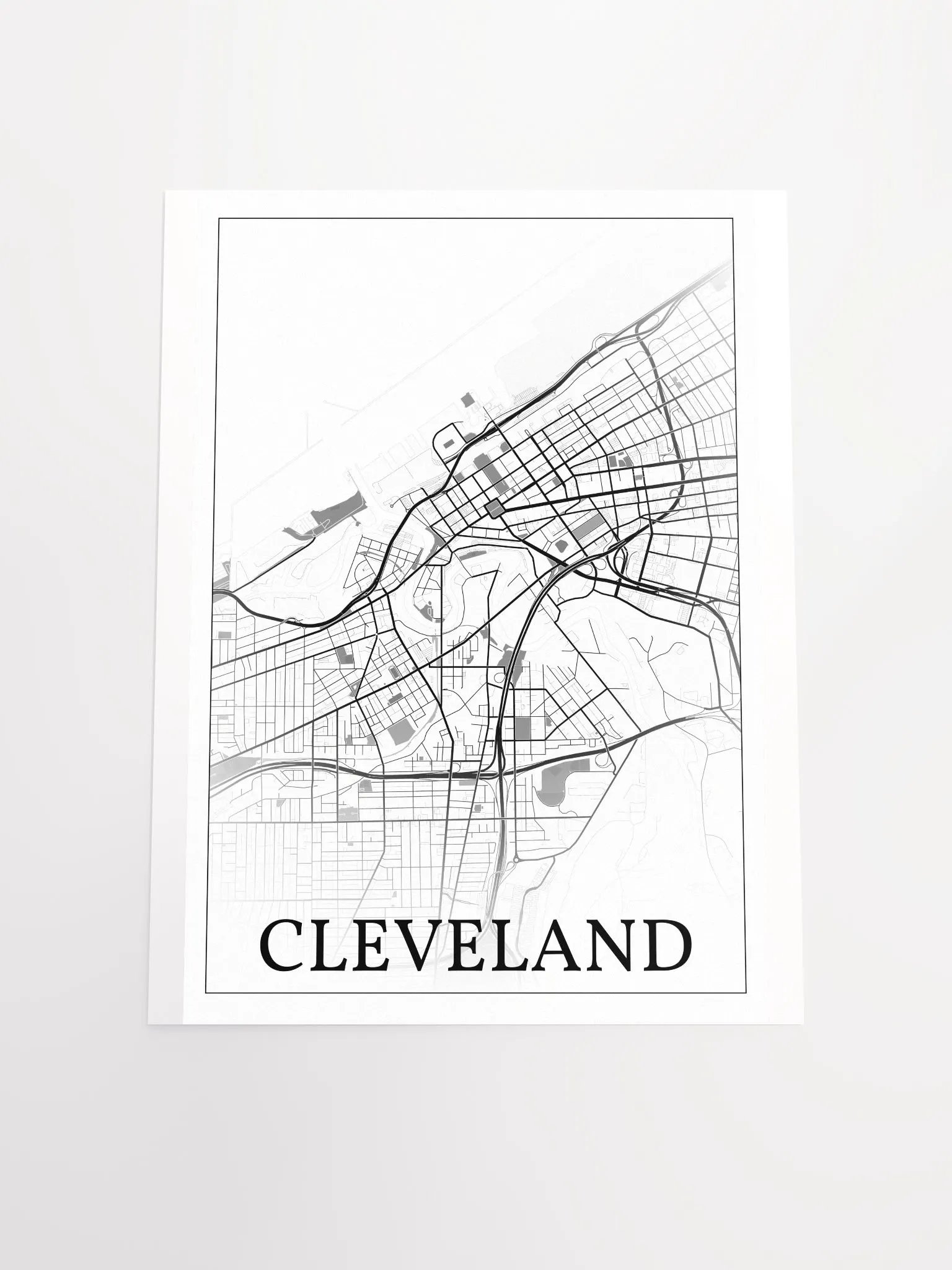 Cleveland, Ohio, USA, city map print product image (16)