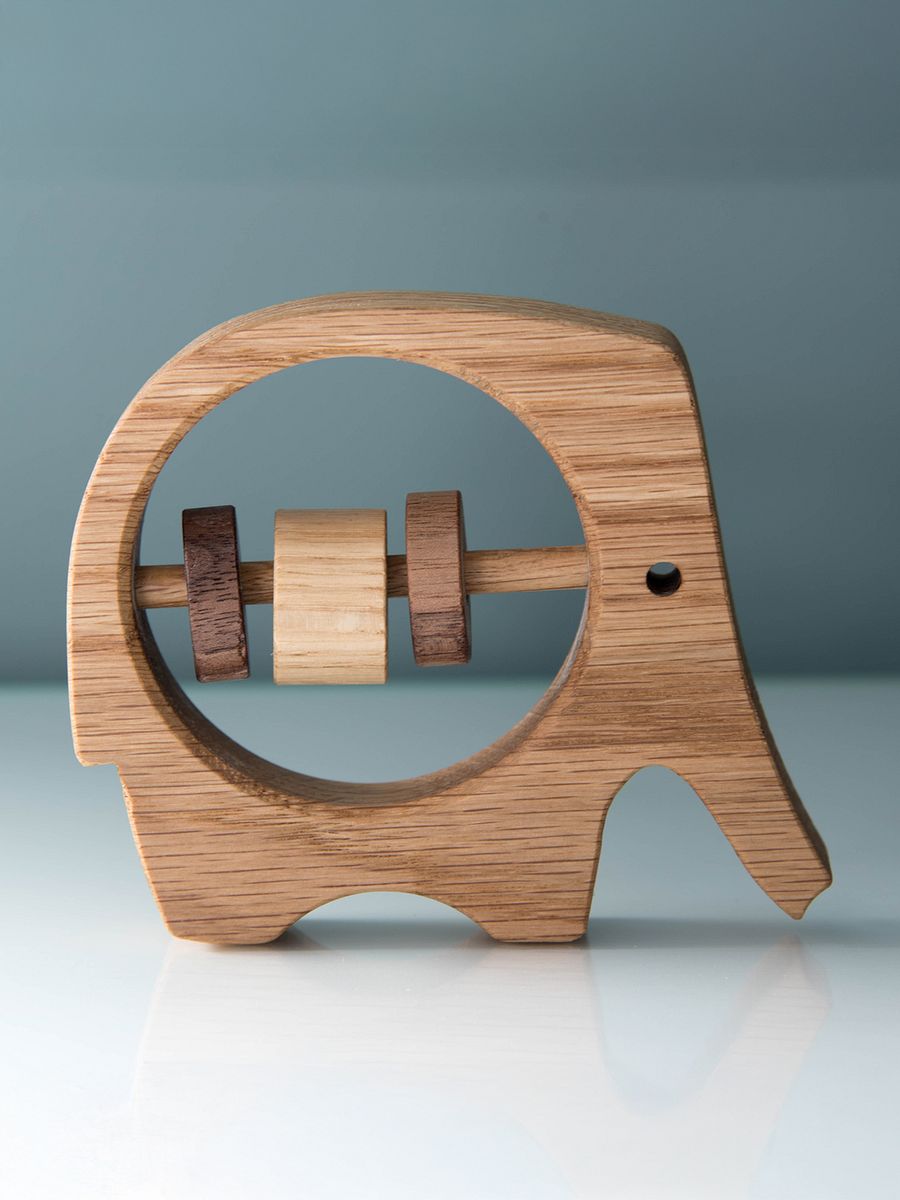 Elephant Wooden Baby Rattle Toy | Digital Plans product image (2)