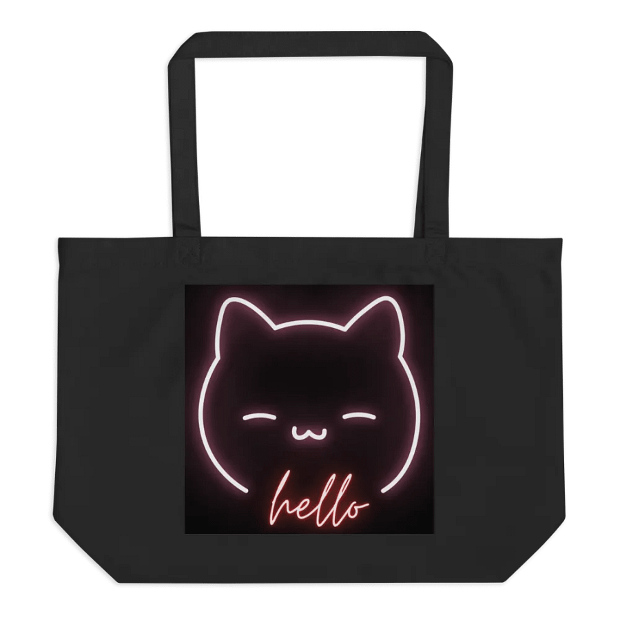 Neon Hello Cat Tote Bag product image (1)