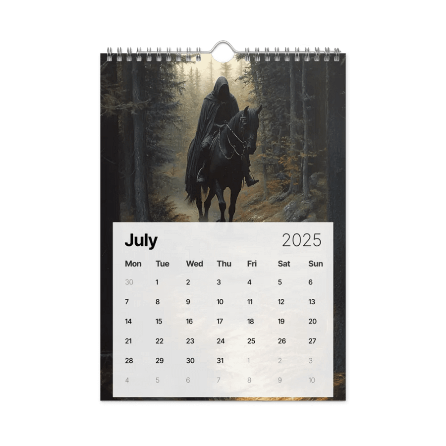Dark Rider Wall Calendar (2025) by Allcolor product image (9)