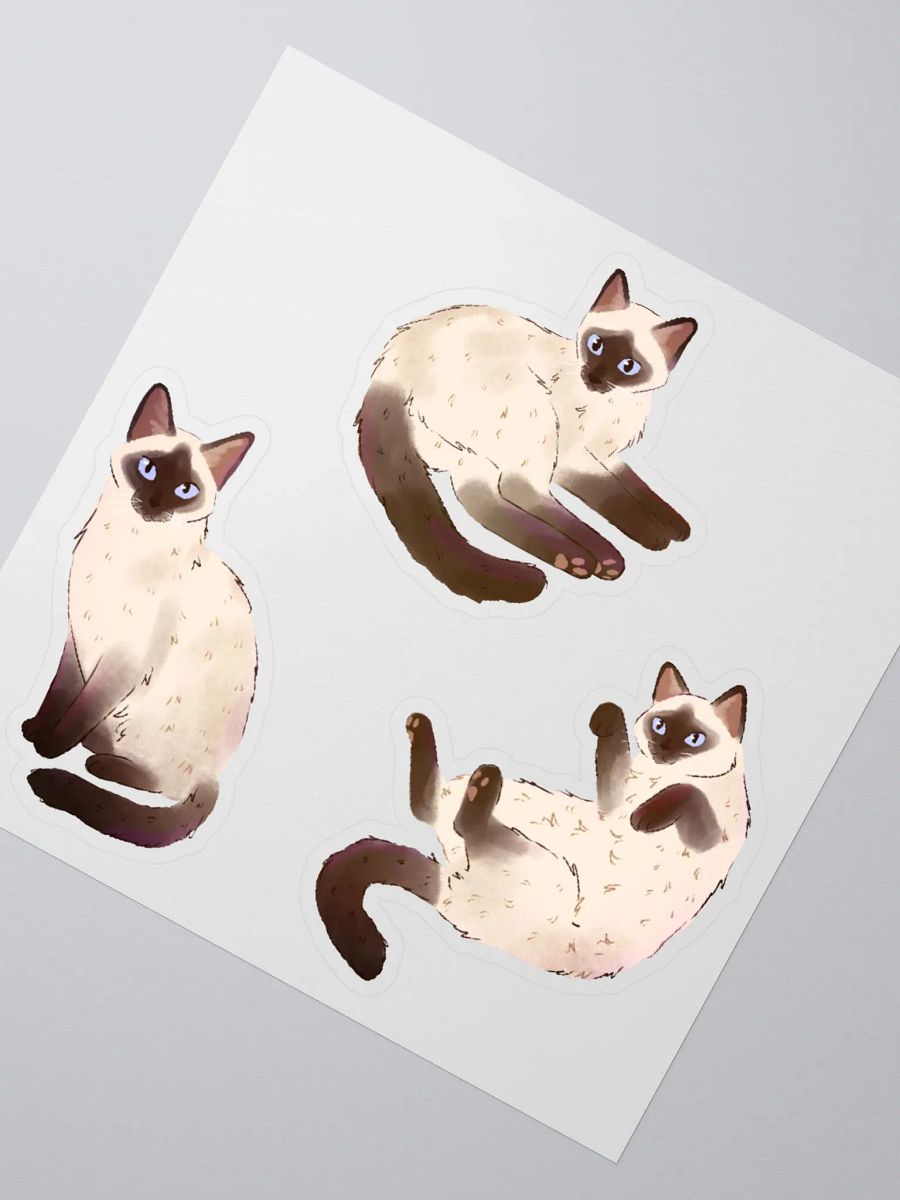 Siamese Cats Kiss Cut Stickers Set product image (3)