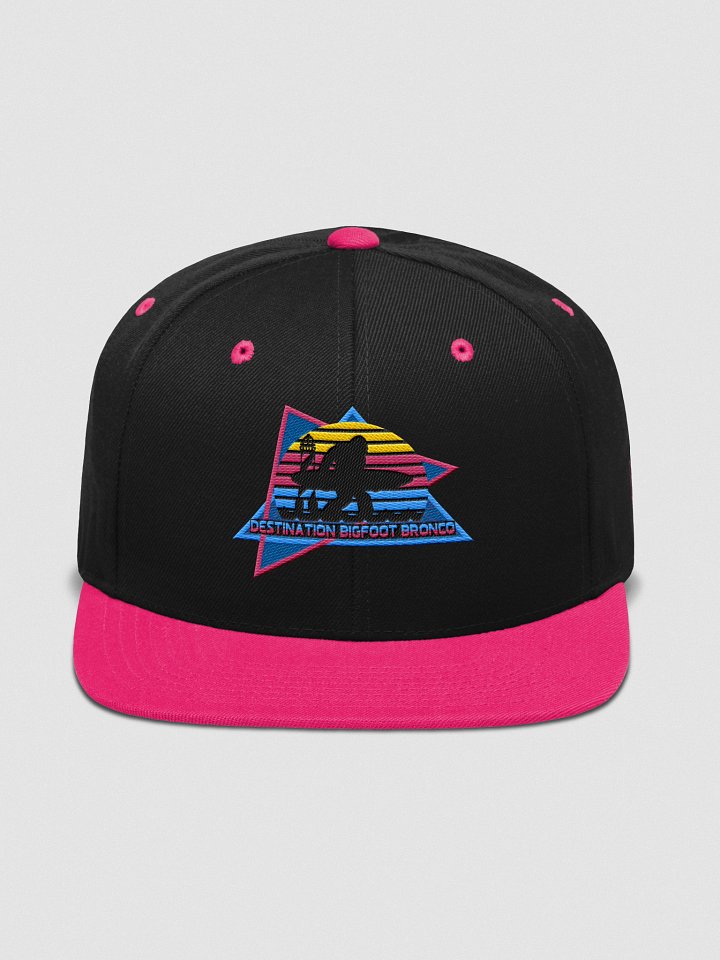 **Limited Edition** Destination Bigfoot Bronco Retro-Inspired Black & Neon Pink Wool Blend Snapback product image (1)