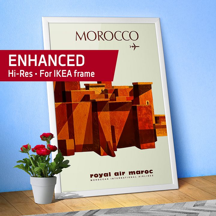 Morocco, Air Maroc, 1970s — retro travel poster, vintage travel print product image (1)