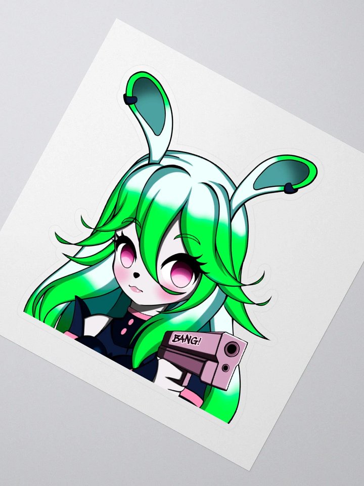 Cute Bunny Girl Kiss-Cut Stickers product image (3)