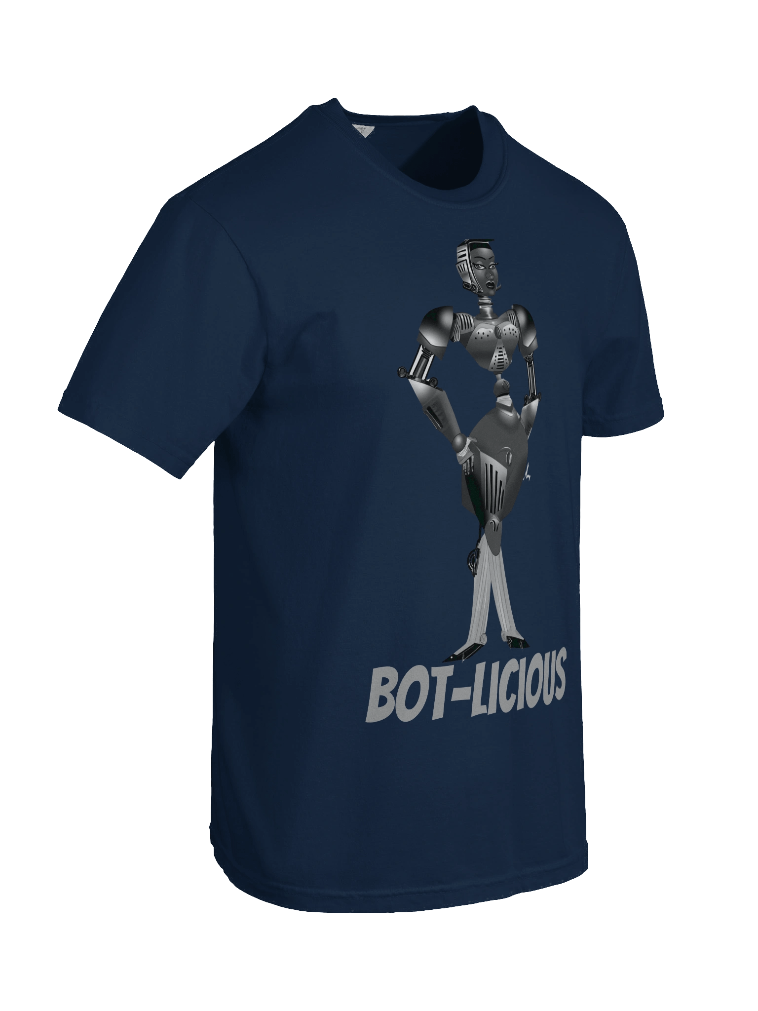 Bot-Licious – Retro Robot Diva T-Shirt by Pulpadelic product image (8)